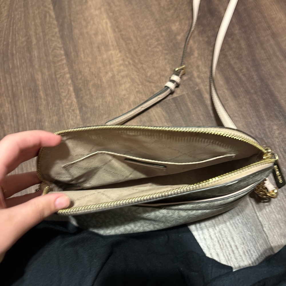 Michael Kors Beige and Blush Crossbody Bag - Picture 2 of 3